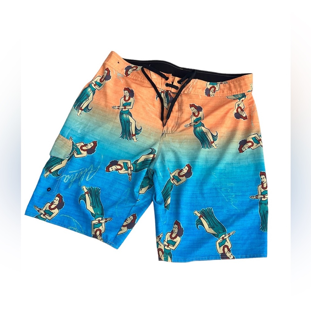 Hawaiian Swim Trunks / Board Shorts by Hang Ten